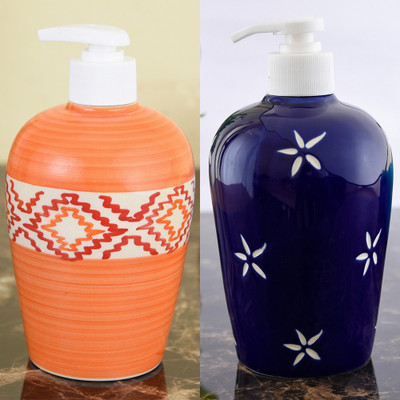 

Sforzi Ceramic soap dispenser combo 450 ml Lotion, Shampoo, Soap Dispenser(Multicolor)