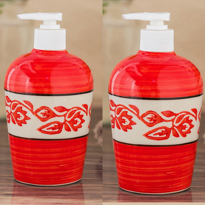 

Sforzi Ceramic soap dispenser combo 700 ml Lotion, Shampoo, Soap Dispenser(Multicolor)