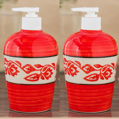 

Sforzi Ceramic soap dispenser combo 450 ml Lotion, Shampoo, Soap Dispenser(Multicolor)