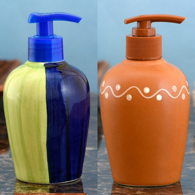 

Sforzi Ceramic soap dispenser combo 250 ml Lotion, Shampoo, Soap Dispenser(Multicolor)