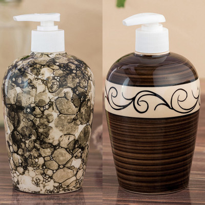 

Sforzi Ceramic soap dispenser combo 450 ml Lotion, Shampoo, Soap Dispenser(Multicolor)