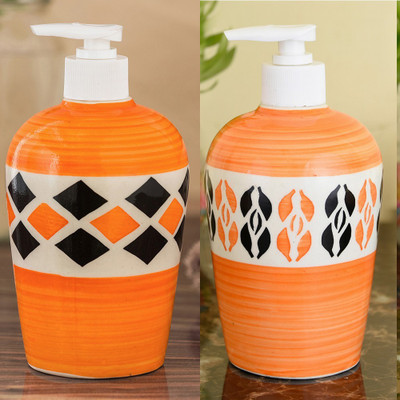 

Sforzi Ceramic soap dispenser combo 450 ml Lotion, Shampoo, Soap Dispenser(Multicolor)