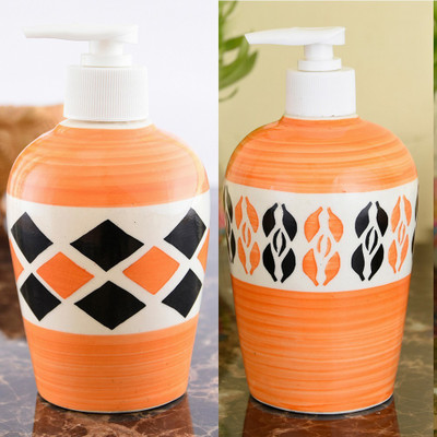 

Sforzi Ceramic soap dispenser combo 700 ml Lotion, Shampoo, Soap Dispenser(Multicolor)