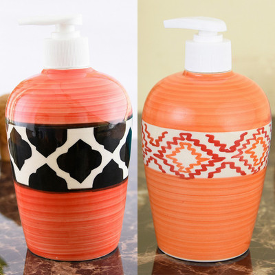 

Sforzi Ceramic soap dispenser combo 450 ml Lotion, Shampoo, Soap Dispenser(Multicolor)