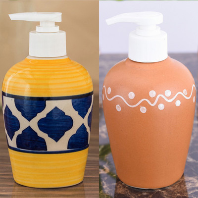 

Sforzi Ceramic soap dispenser combo 250 ml Lotion, Shampoo, Soap Dispenser(Multicolor)