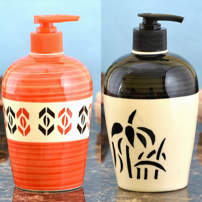 

Sforzi Ceramic soap dispenser combo 450 ml Lotion, Shampoo, Soap Dispenser(Multicolor)