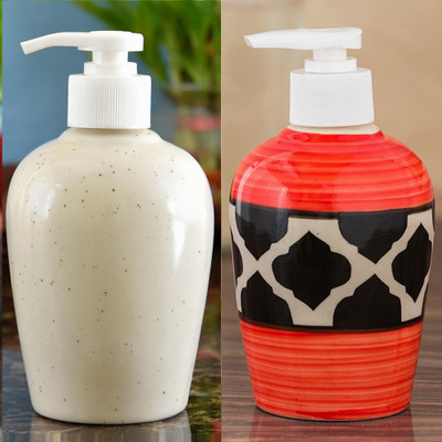 

Sforzi Ceramic soap dispenser combo 250 ml Lotion, Shampoo, Soap Dispenser(Multicolor)