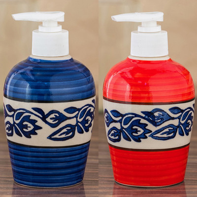 

Sforzi Ceramic soap dispenser combo 250 ml Lotion, Shampoo, Soap Dispenser(Multicolor)