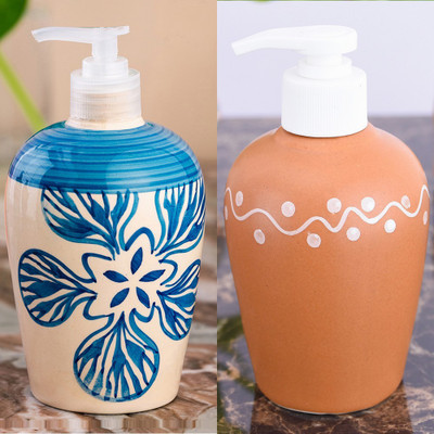 

Sforzi Ceramic soap dispenser combo 700 ml Lotion, Shampoo, Soap Dispenser(Multicolor)