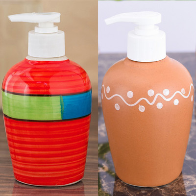 

Sforzi Ceramic soap dispenser combo 250 ml Lotion, Shampoo, Soap Dispenser(Multicolor)