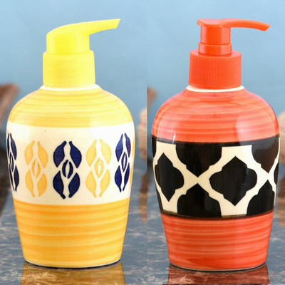 

Sforzi Ceramic soap dispenser combo 250 ml Lotion, Shampoo, Soap Dispenser(Multicolor)
