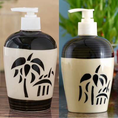 

Sforzi Ceramic soap dispenser combo 450 ml Lotion, Shampoo, Soap Dispenser(Multicolor)