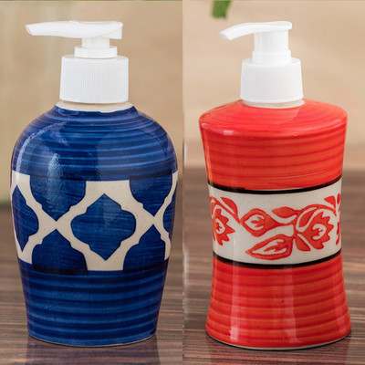 

Sforzi Ceramic soap dispenser combo 250 ml Lotion, Shampoo, Soap Dispenser(Multicolor)