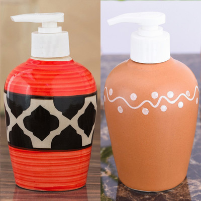

Sforzi Ceramic soap dispenser combo 250 ml Lotion, Shampoo, Soap Dispenser(Multicolor)