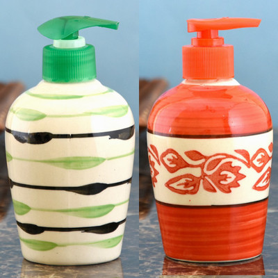 

Sforzi Ceramic soap dispenser combo 250 ml Lotion, Shampoo, Soap Dispenser(Multicolor)