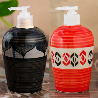 

Sforzi Ceramic soap dispenser combo 450 ml Lotion, Shampoo, Soap Dispenser(Multicolor)