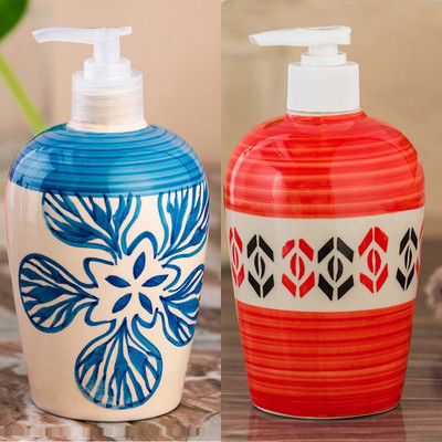 

Sforzi Ceramic soap dispenser combo 450 ml Lotion, Shampoo, Soap Dispenser(Multicolor)