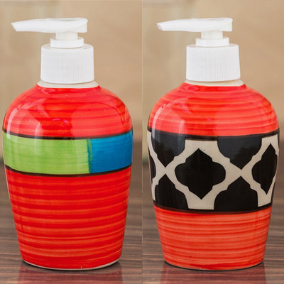 

Sforzi Ceramic soap dispenser combo 250 ml Lotion, Shampoo, Soap Dispenser(Multicolor)