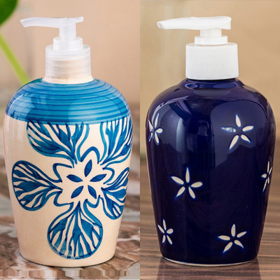 

Sforzi Ceramic soap dispenser combo 700 ml Lotion, Shampoo, Soap Dispenser(Multicolor)