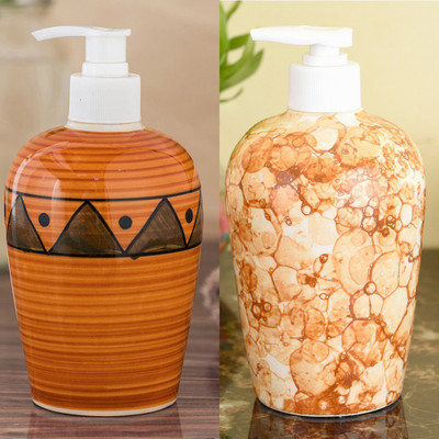 

Sforzi Ceramic soap dispenser combo 450 ml Lotion, Shampoo, Soap Dispenser(Multicolor)