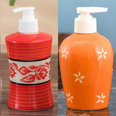 

Sforzi Ceramic soap dispenser combo 250 ml Lotion, Shampoo, Soap Dispenser(Multicolor)