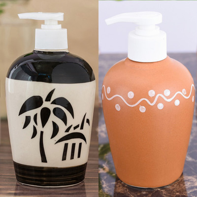 

Sforzi Ceramic soap dispenser combo 700 ml Lotion, Shampoo, Soap Dispenser(Multicolor)