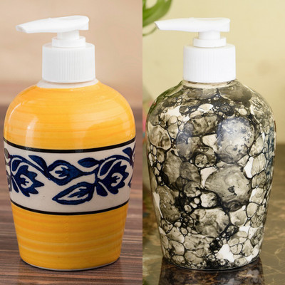 

Sforzi Ceramic soap dispenser combo 250 ml Lotion, Shampoo, Soap Dispenser(Multicolor)