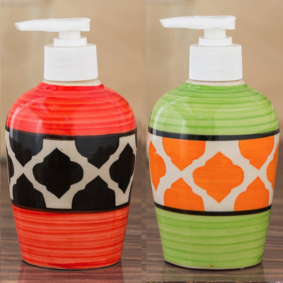 

Sforzi Ceramic soap dispenser combo 250 ml Lotion, Shampoo, Soap Dispenser(Multicolor)