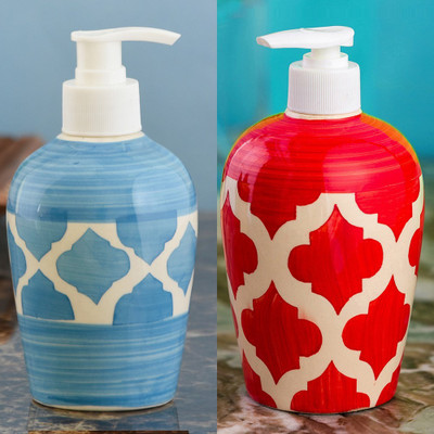 

Sforzi Ceramic soap dispenser combo 700 ml Lotion, Shampoo, Soap Dispenser(Multicolor)