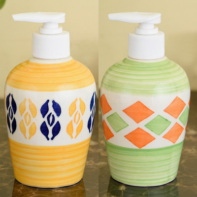 

Sforzi Ceramic soap dispenser combo 250 ml Lotion, Shampoo, Soap Dispenser(Multicolor)