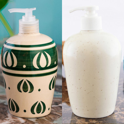 

Sforzi Ceramic soap dispenser combo 450 ml Lotion, Shampoo, Soap Dispenser(Multicolor)
