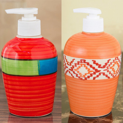 

Sforzi Ceramic soap dispenser combo 700 ml Lotion, Shampoo, Soap Dispenser(Multicolor)