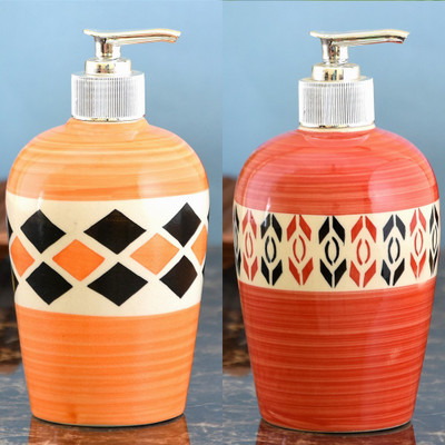 

Sforzi Ceramic soap dispenser combo 450 ml Lotion, Shampoo, Soap Dispenser(Multicolor)