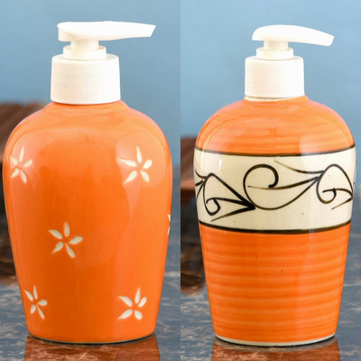 

Sforzi Ceramic soap dispenser combo 700 ml Lotion, Shampoo, Soap Dispenser(Multicolor)