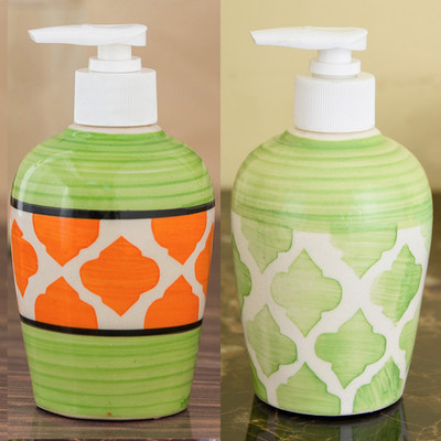 

Sforzi Ceramic soap dispenser combo 250 ml Lotion, Shampoo, Soap Dispenser(Multicolor)