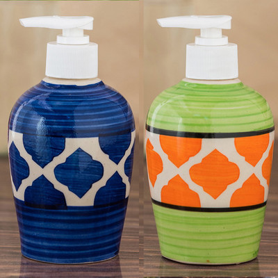 

Sforzi Ceramic soap dispenser combo 250 ml Lotion, Shampoo, Soap Dispenser(Multicolor)