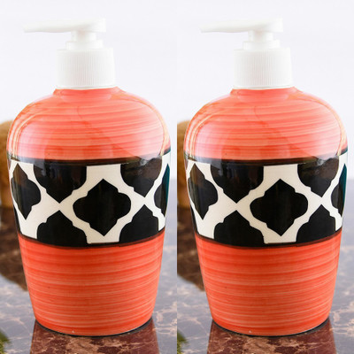 

Sforzi Ceramic soap dispenser combo 450 ml Lotion, Shampoo, Soap Dispenser(Multicolor)