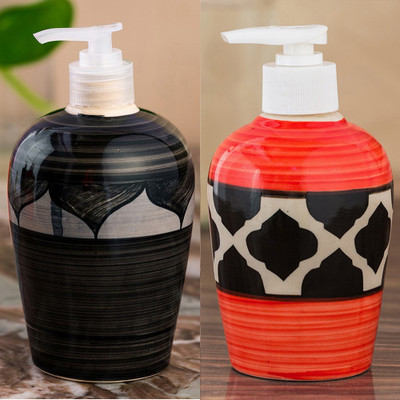 

Sforzi Ceramic soap dispenser combo 700 ml Lotion, Shampoo, Soap Dispenser(Multicolor)