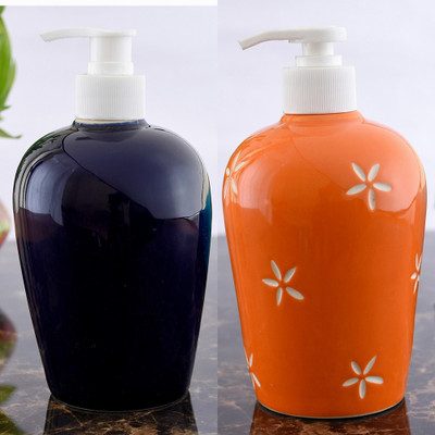 

Sforzi Ceramic soap dispenser combo 450 ml Lotion, Shampoo, Soap Dispenser(Multicolor)