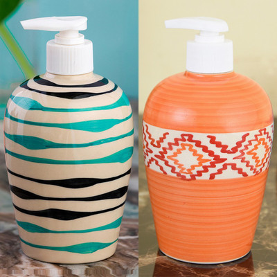 

Sforzi Ceramic soap dispenser combo 450 ml Lotion, Shampoo, Soap Dispenser(Multicolor)