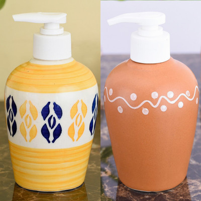 

Sforzi Ceramic soap dispenser combo 250 ml Lotion, Shampoo, Soap Dispenser(Multicolor)
