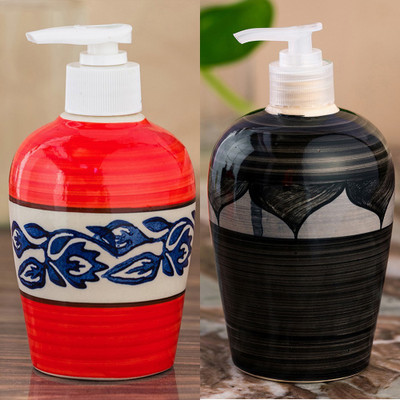 

Sforzi Ceramic soap dispenser combo 700 ml Lotion, Shampoo, Soap Dispenser(Multicolor)