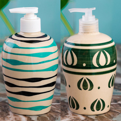 

Sforzi Ceramic soap dispenser combo 450 ml Lotion, Shampoo, Soap Dispenser(Multicolor)