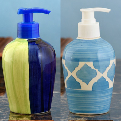

Sforzi Ceramic soap dispenser combo 250 ml Lotion, Shampoo, Soap Dispenser(Multicolor)