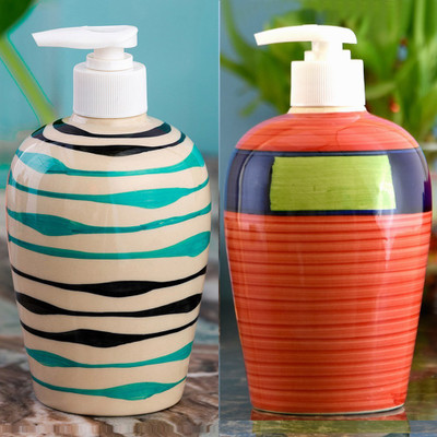 

Sforzi Ceramic soap dispenser combo 450 ml Lotion, Shampoo, Soap Dispenser(Multicolor)