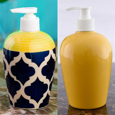 

Sforzi Ceramic soap dispenser combo 450 ml Lotion, Shampoo, Soap Dispenser(Multicolor)