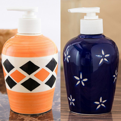 

Sforzi Ceramic soap dispenser combo 250 ml Lotion, Shampoo, Soap Dispenser(Multicolor)