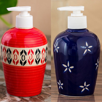 

Sforzi Ceramic soap dispenser combo 700 ml Lotion, Shampoo, Soap Dispenser(Multicolor)