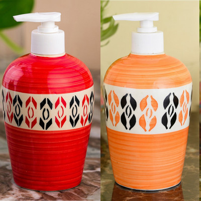 

Sforzi Ceramic soap dispenser combo 450 ml Lotion, Shampoo, Soap Dispenser(Multicolor)