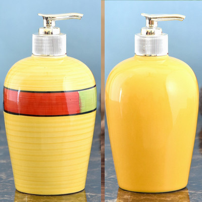 

Sforzi Ceramic soap dispenser combo 450 ml Lotion, Shampoo, Soap Dispenser(Multicolor)